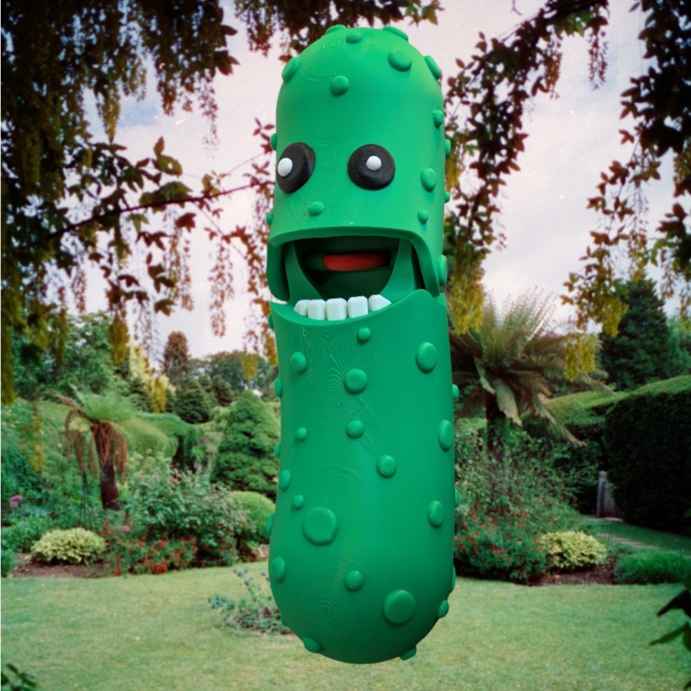 Tickle Pickle massive Green Novelty Pickle Toy 3D Printed